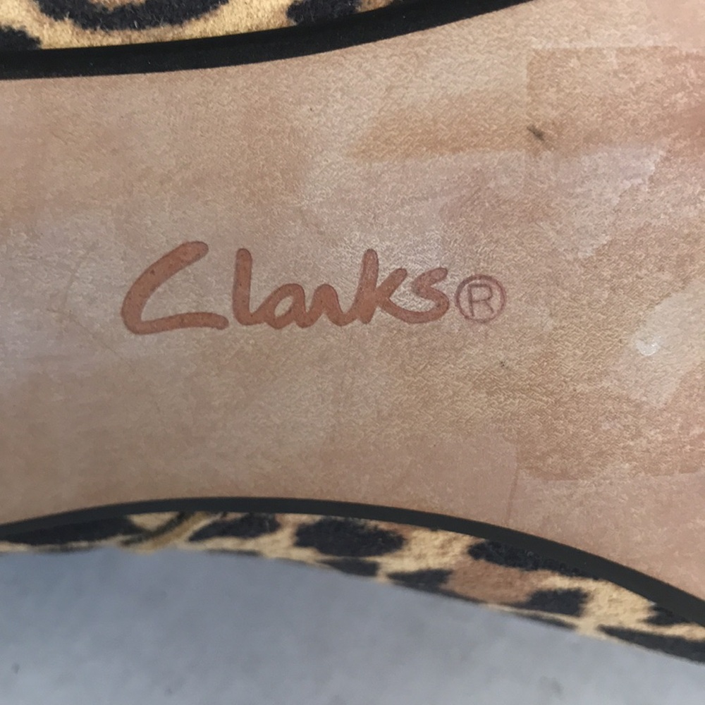 Clarks Leopard Print Booties With Kitten Heels - image 8